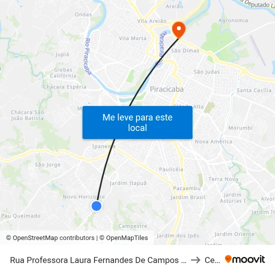 Rua Professora Laura Fernandes De Campos Ferrari, 50 to Cena map