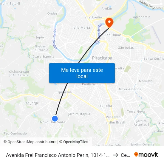 Avenida Frei Francisco Antonio Perin, 1014-1048 to Cena map
