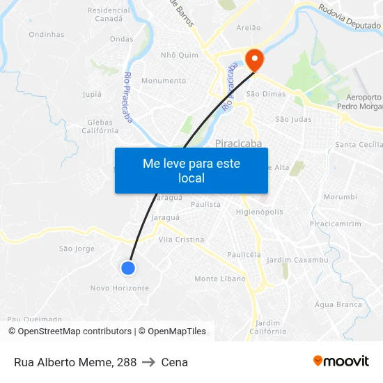 Rua Alberto Meme, 288 to Cena map