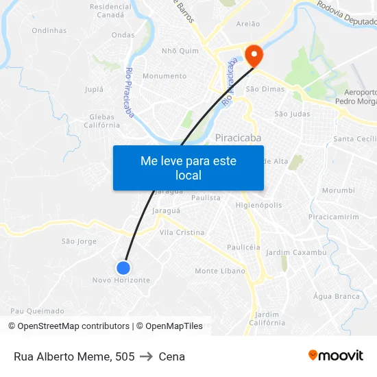 Rua Alberto Meme, 505 to Cena map
