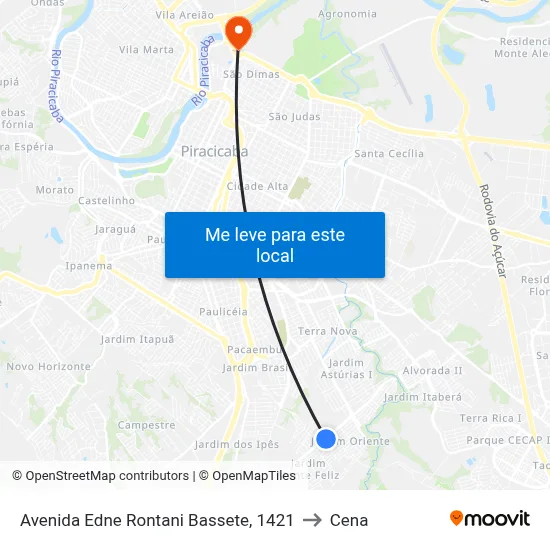 Avenida Edne Rontani Bassete, 1421 to Cena map