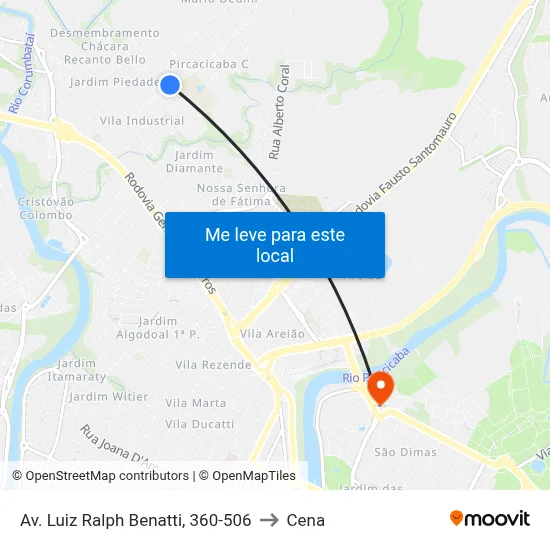 Av. Luiz Ralph Benatti, 360-506 to Cena map