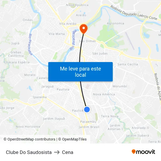 Clube Do Saudosista to Cena map