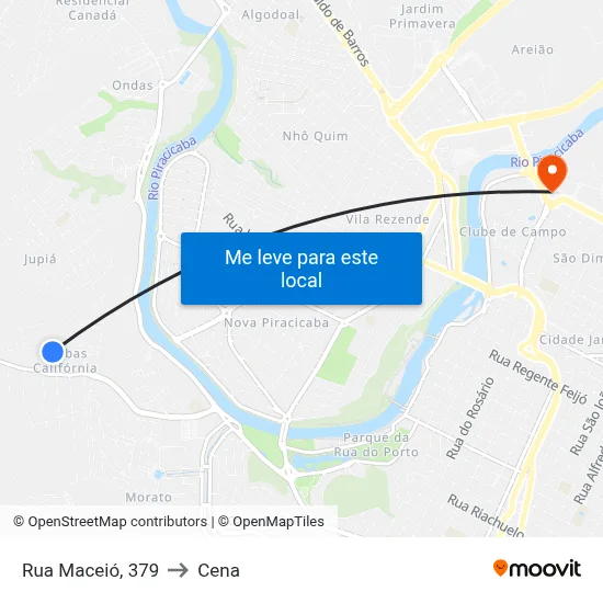 Rua Maceió, 379 to Cena map