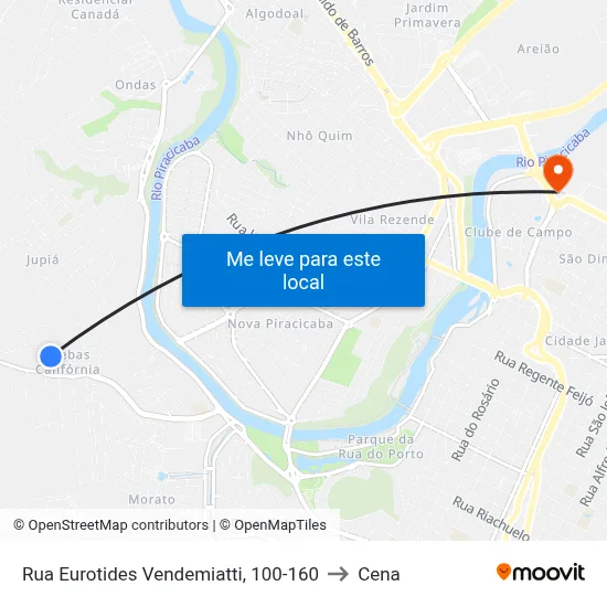 Rua Eurotides Vendemiatti, 100-160 to Cena map