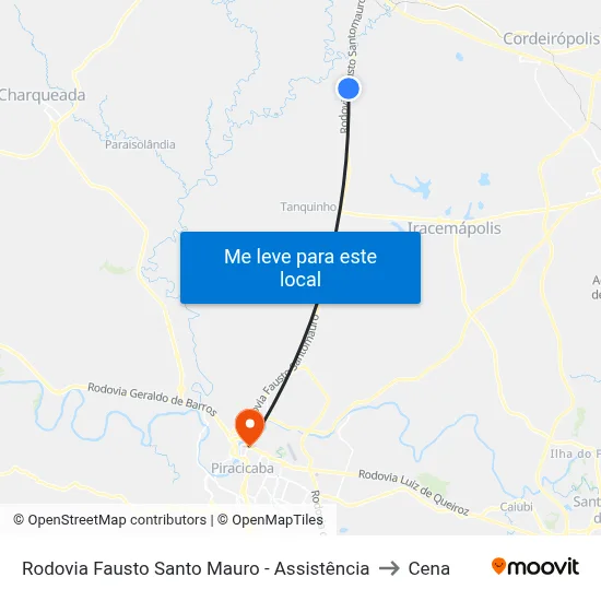 Rodovia Fausto Santo Mauro - Assistência to Cena map