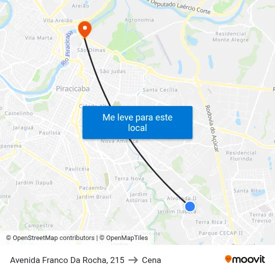 Avenida Franco Da Rocha, 215 to Cena map