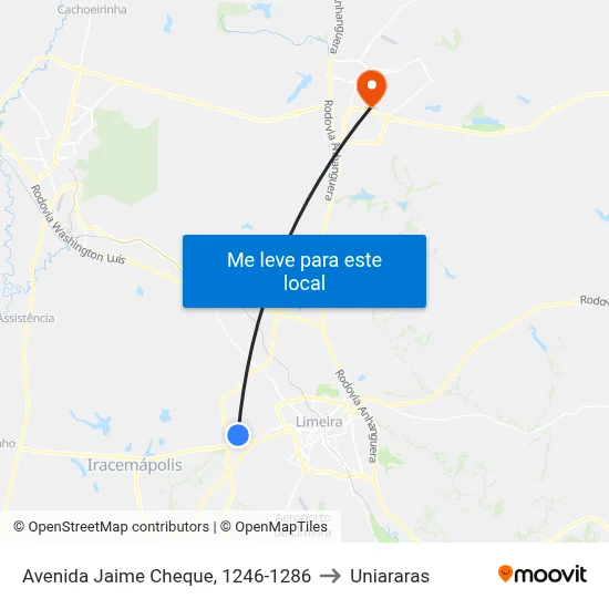 Avenida Jaime Cheque, 1246-1286 to Uniararas map