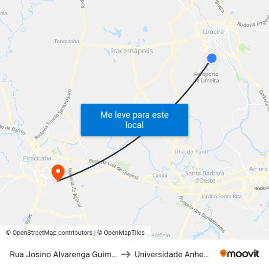 Rua Josino Alvarenga Guimarães, 329-403 to Universidade Anhembi Morumbi map