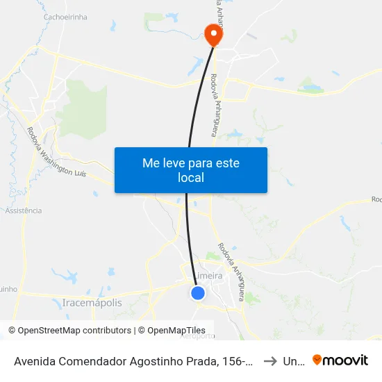 Avenida Comendador Agostinho Prada, 156-216 to Unar map
