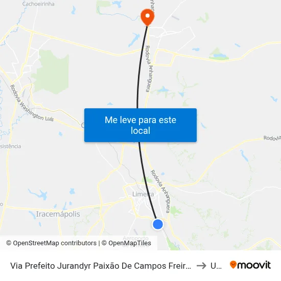 Via Prefeito Jurandyr Paixão De Campos Freire, 742-778 to Unar map