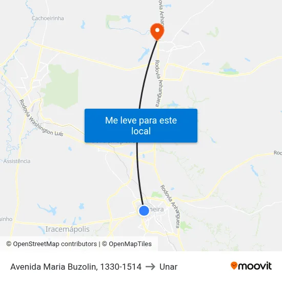 Avenida Maria Buzolin, 1330-1514 to Unar map