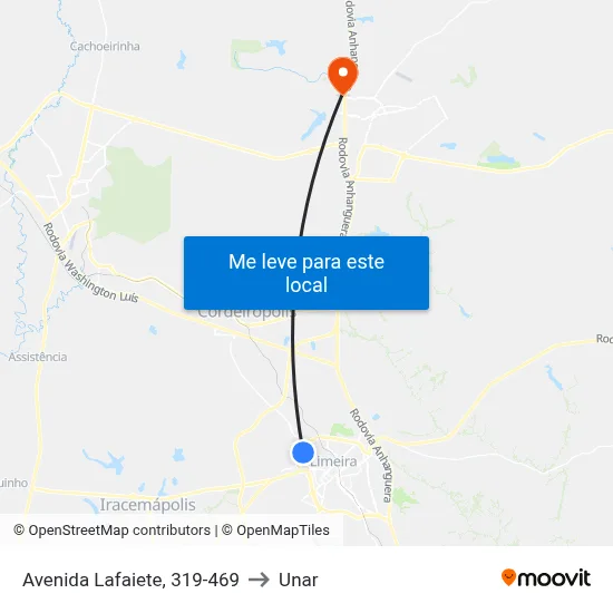 Avenida Lafaiete, 319-469 to Unar map