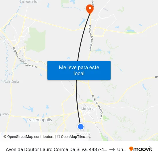 Avenida Doutor Lauro Corrêa Da Silva, 4487-4511 to Unar map