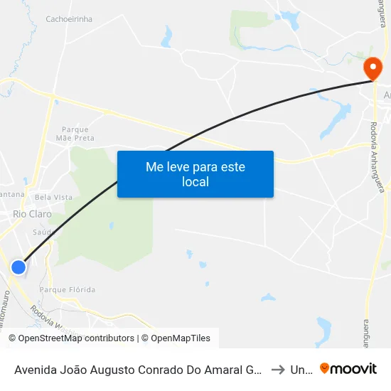 Avenida João Augusto Conrado Do Amaral Gurgel to Unar map