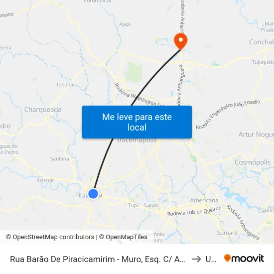 Rua Barão De Piracicamirim - Muro, Esq. C/ Av. São João to Unar map