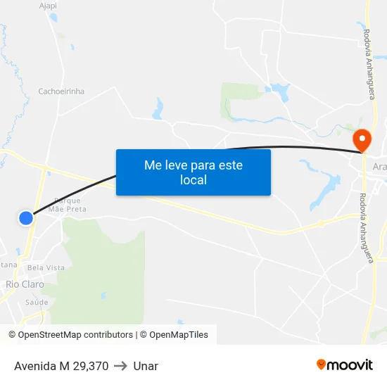Avenida M 29,370 to Unar map