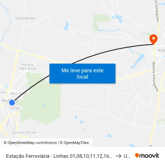 Estação Ferroviária - Linhas 01,08,10,11,12,16,17,21,23,24 to Unar map