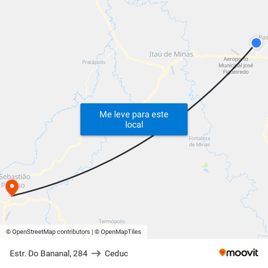 Estr. Do Bananal, 284 to Ceduc map