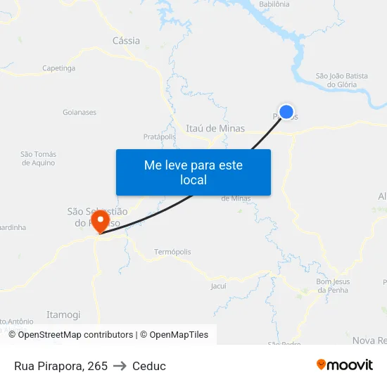 Rua Pirapora, 265 to Ceduc map