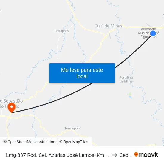 Lmg-837 Rod. Cel. Azarias José Lemos, Km 1,4 Norte to Ceduc map