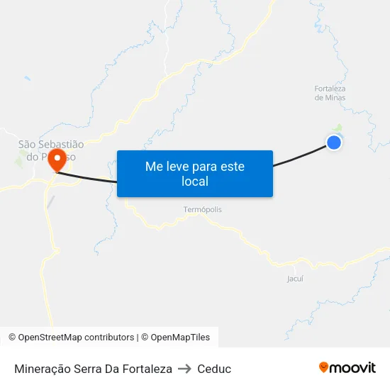 Mineração Serra Da Fortaleza to Ceduc map