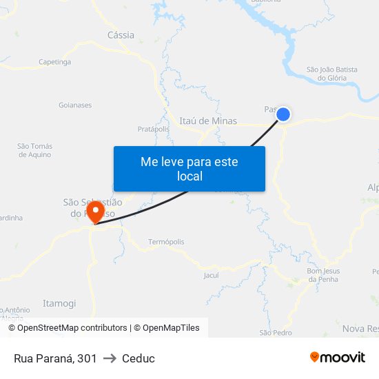 Rua Paraná, 301 to Ceduc map