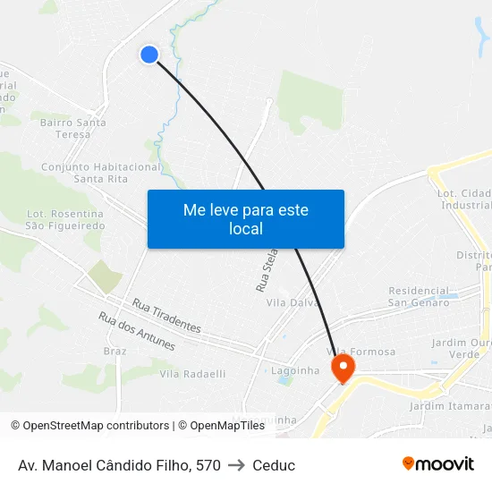Av. Manoel Cândido Filho, 570 to Ceduc map
