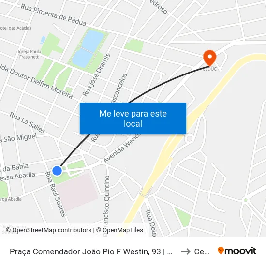 Praça Comendador João Pio F Westin, 93 | Santa Casa to Ceduc map