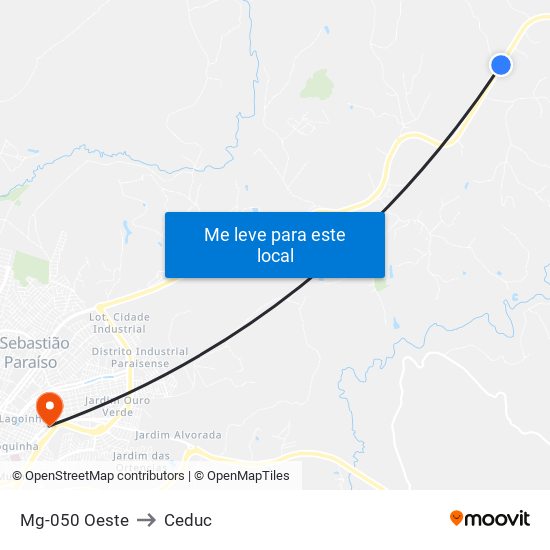 Mg-050 Oeste to Ceduc map