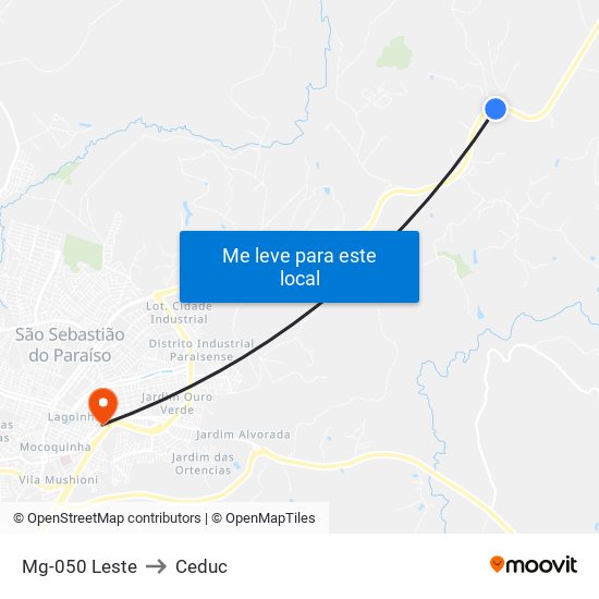 Mg-050 Leste to Ceduc map