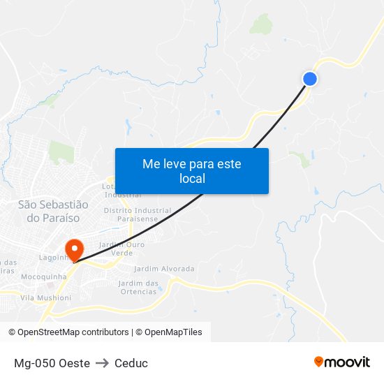 Mg-050 Oeste to Ceduc map