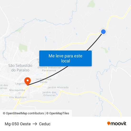 Mg-050 Oeste to Ceduc map