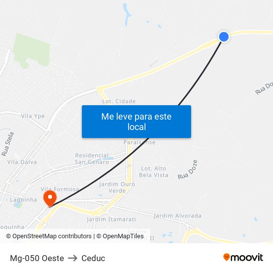 Mg-050 Oeste to Ceduc map