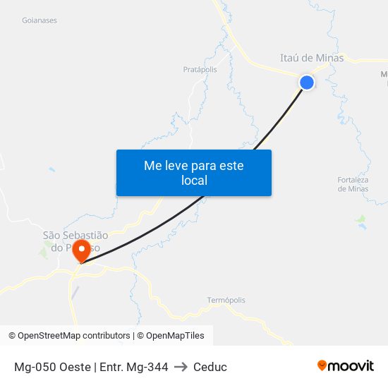 Mg-050 Oeste | Entr. Mg-344 to Ceduc map