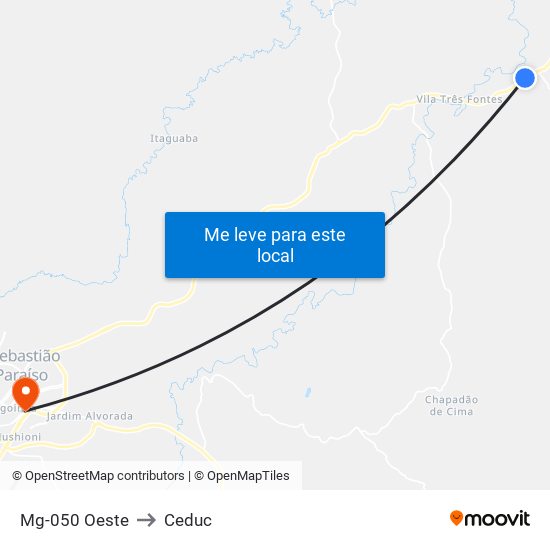 Mg-050 Oeste to Ceduc map