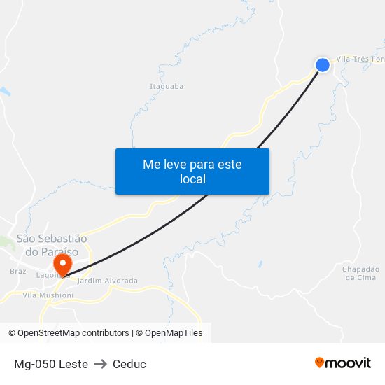 Mg-050 Leste to Ceduc map