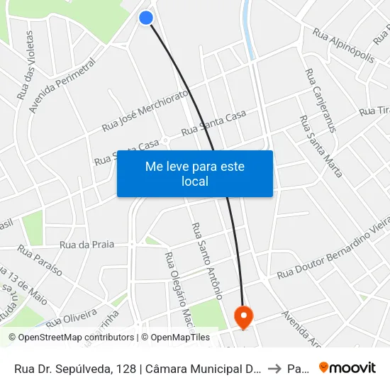 Rua Dr. Sepúlveda | Câmara Municipal De Passos to Passos map