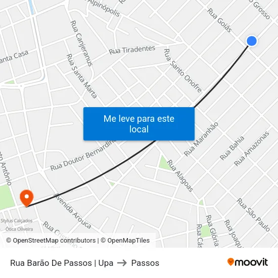 Rua Barão De Passos | Upa to Passos map