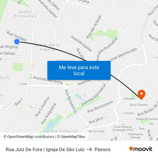 Rua Juiz De Fora | Igreja De São Luiz to Passos map