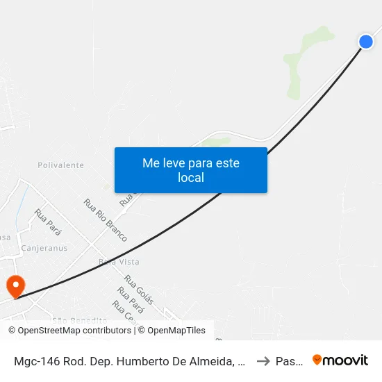 Mgc-146 Rod. Dep. Humberto De Almeida, Km 355,5 Sul to Passos map