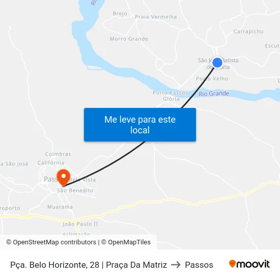 Pça. Belo Horizonte, 28 | Praça Da Matriz to Passos map