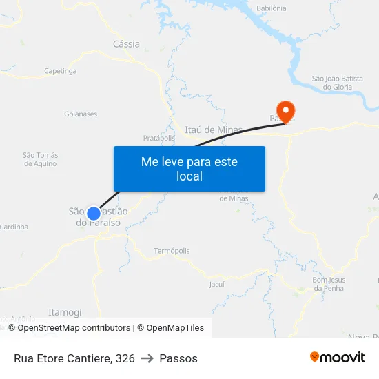 Rua Etore Cantiere, 326 to Passos map