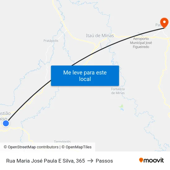 Rua Maria José Paula E Silva, 365 to Passos map