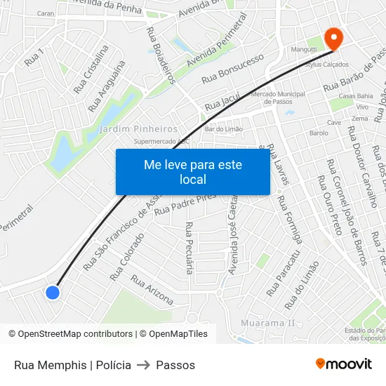 Rua Memphis | Polícia to Passos map
