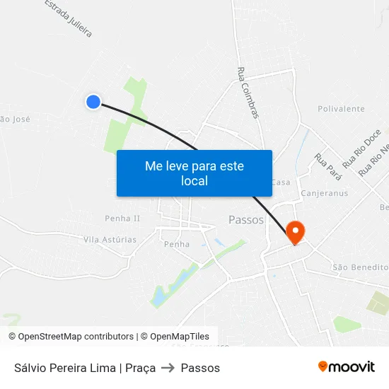 Sálvio Pereira Lima | Praça to Passos map