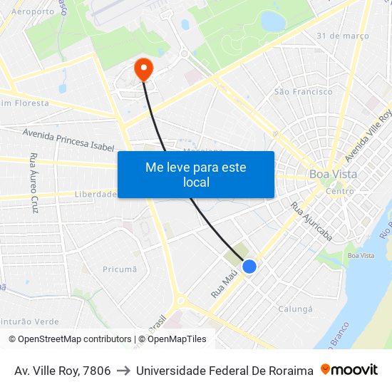 Av. Ville Roy, 7806 to Universidade Federal De Roraima map