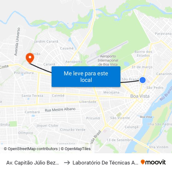 Av. Capitão Júlio Bezerra, 1013 to Laboratório De Técnicas Alimentares map