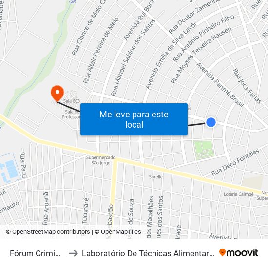 Fórum Criminal to Laboratório De Técnicas Alimentares map