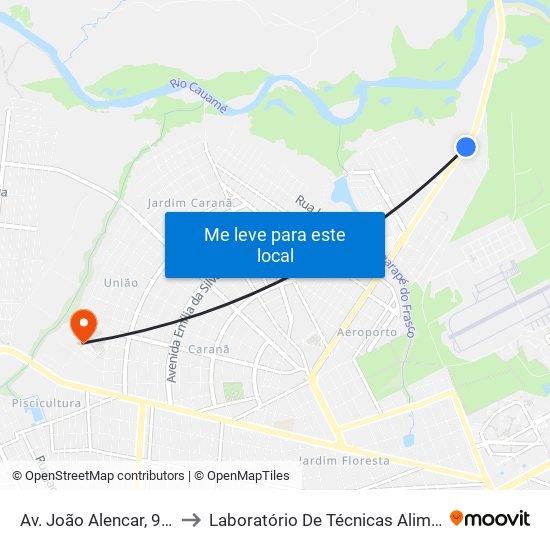 Av. João Alencar, 90 C/B to Laboratório De Técnicas Alimentares map